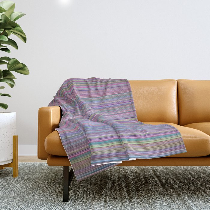 Broken TV Screen Test Pattern Throw Blanket by WackyWorkshop