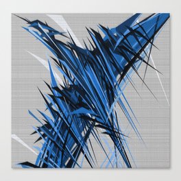 Blue Black and Grey Scratchy Background. Canvas Print