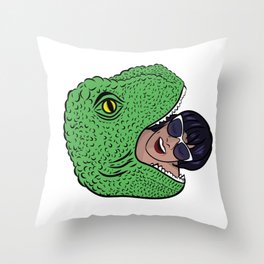 Dinosourprise Throw Pillow