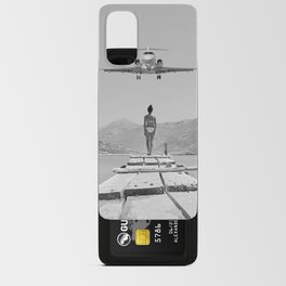 Steady As She Goes; aircraft coming in for an island landing black and white photography- photographs Android Card Case | Jets, Flying, Ibiza, Sports, Aircraft, Airlines, And, Hawaii, Flight, Catalinaisland 