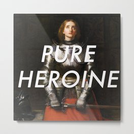 Heroine of Arc Metal Print | Typography, Music, Mixed Media, Painting 
