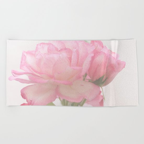 Gentleness - Soft Pink Rose #1 #decor #art #society6 Beach Towel