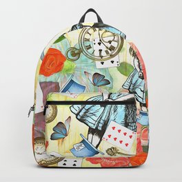 Alice In Wonderland Vivid Collage Backpack