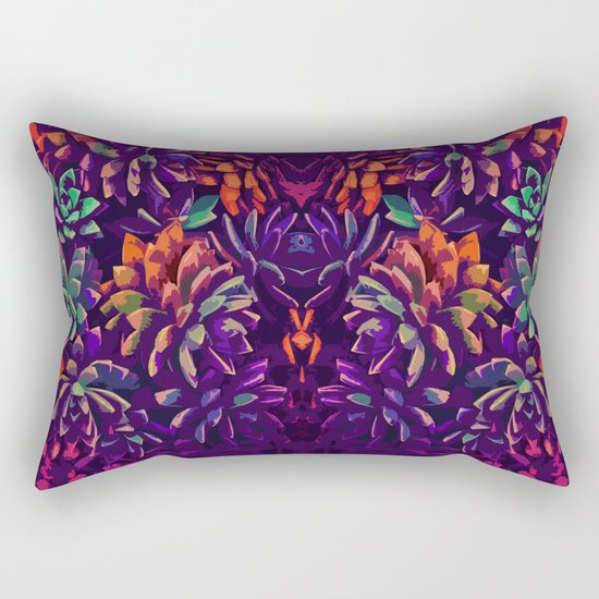 Cali Succulents 3 Rectangular Pillow