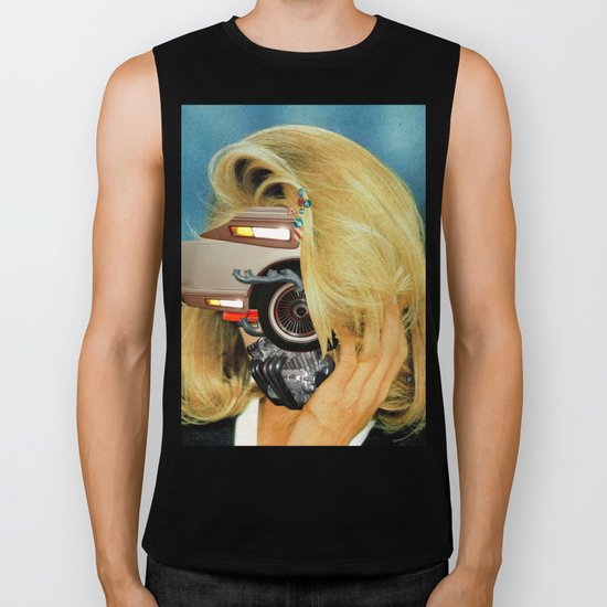 Crazy Woman Car Face Biker Tank