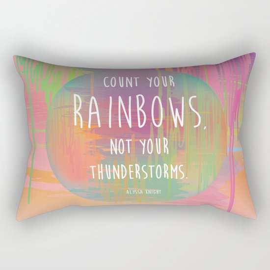 Count your Rainbows Rectangular Pillow