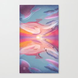 Sunset feel, Uyuni Salar  Canvas Print