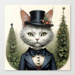 Christmas Cat - Victor/Victoria Canvas Print
