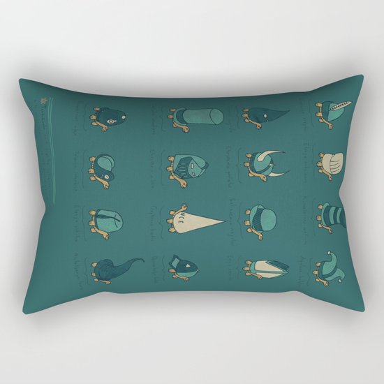 A Study of Turtles Rectangular Pillow