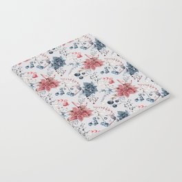 Watercolor Winter Botanical Pattern Notebook