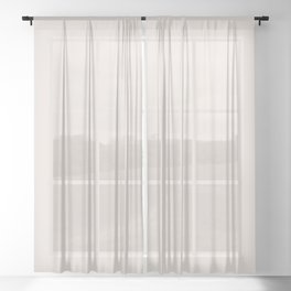 Light Sandy White Solid Color Pairs PPG Stone Quarry PPG1015-2 Sheer Curtain