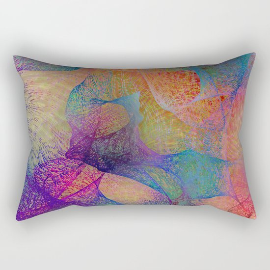 Colorful Veils Rectangular Pillow