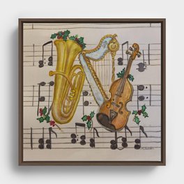  Christmas Music Framed Canvas