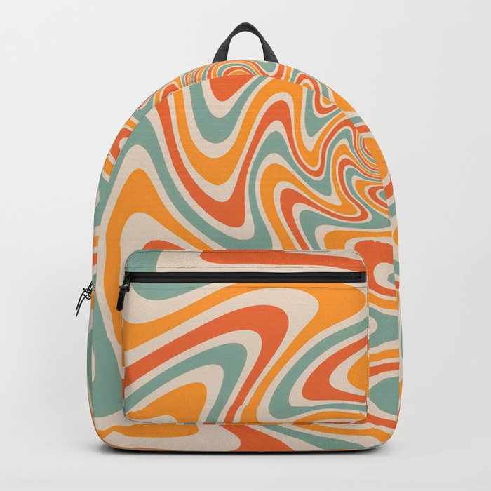Retro Swirl 70s Backpack