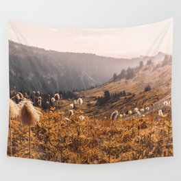 Cascade Wildflowers - Mount Rainier Washington Adventure Wall Tapestry