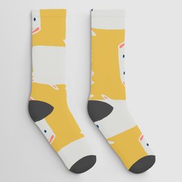 Cute sweet Dog Yellow Socks