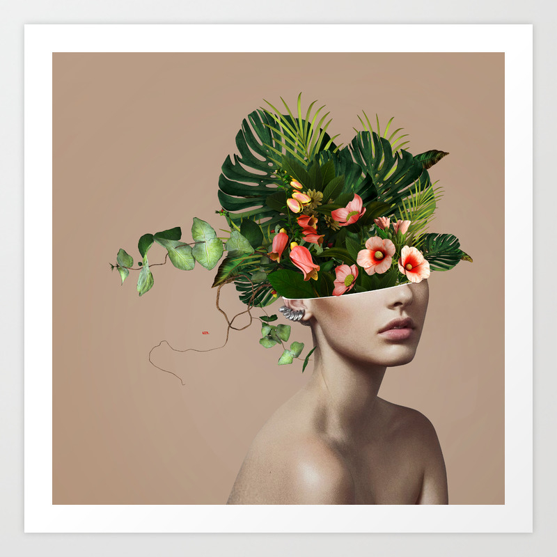 Download Lady Flowers Llll Art Print By Linco7n Society6