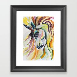 Harper the unicorn Framed Art Print