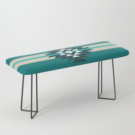 Aztec design in turquoise color Bench