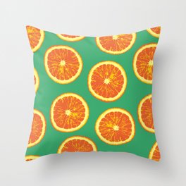 Orange Pattern Throw Pillow