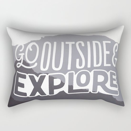 Go outside & explore (valley) Rectangular Pillow
