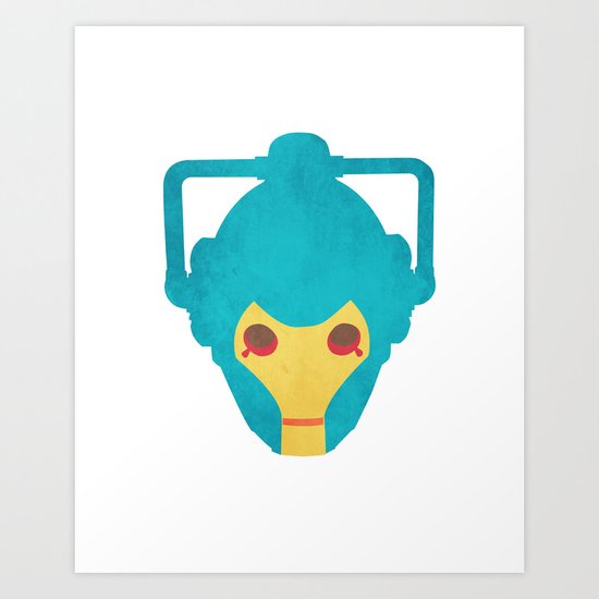Colorful Cyberman Doctor Who Art Print