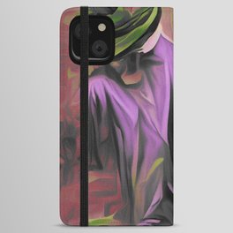 Man With Green Hat and Red Roses iPhone Wallet Case