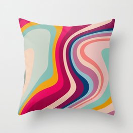 Starchild's Designs Psychedelic Rainbow Mushroom Colorful Trippy Rave Throw Pillow Multicolor 16x16 