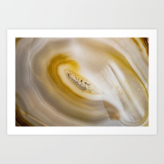 Sliced geode crystals Art Print