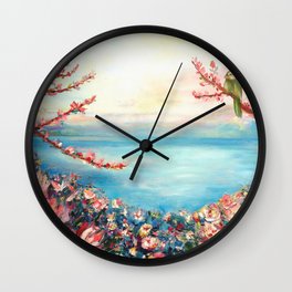 Magnolias - Geneva-Leman lake swiss Wall Clock