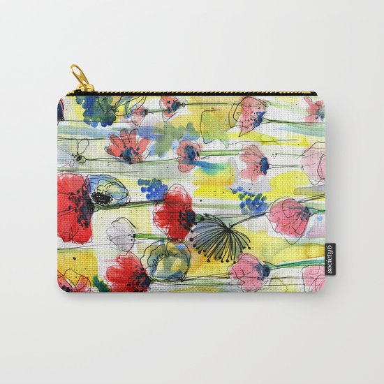 Poppy Floral Carry-All Pouch