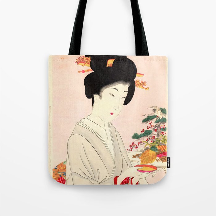 Bride and Nuptial Sake (Toyohara Chikanobu) Tote Bag