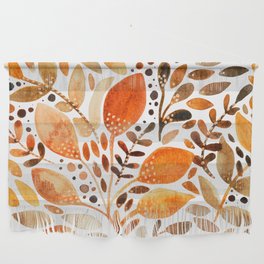 Autumn watercolor leaves Wall Hanging