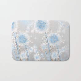 Dandelions in Blue Bath Mat