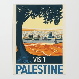 Visit Palestine Vintage Travel - Free Palestine Poster