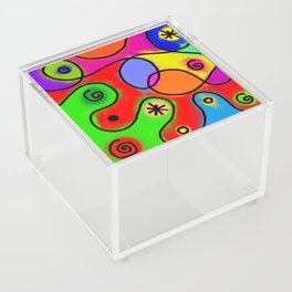 Bright Patchwork Shapes Acrylic Box