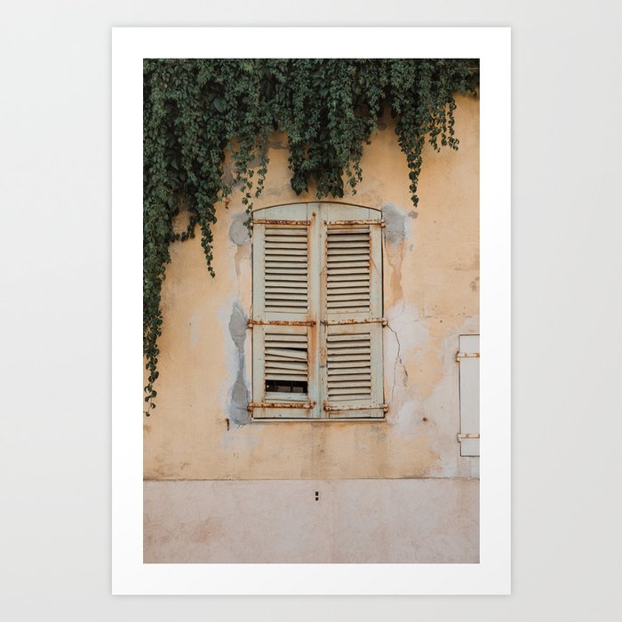 Old louvre window in South France Saint-Tropez | Fine Art Travel Photography Art Print