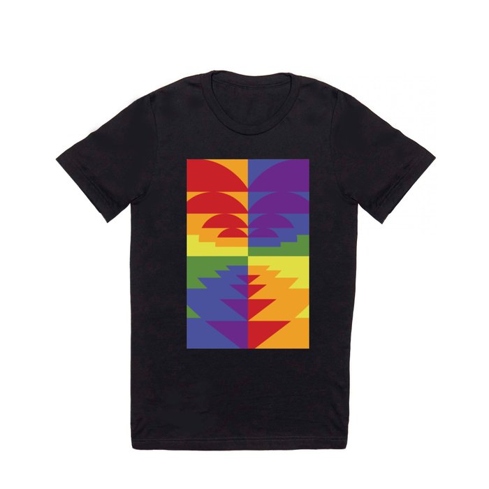 Rainbow Hearts LGBTQ Love All Around T Shirt