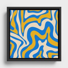 25 Abstract Swirl Shapes 220711 Valourine Digital Design Framed Canvas