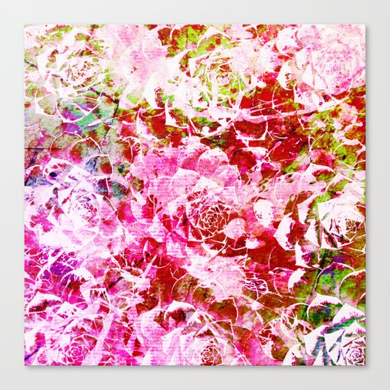 abstract succulent in pink Canvas Print