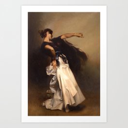A Spanish Dancer By John Singer Sargent Vintage Fine Art Oil