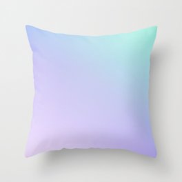 Pastel Purple & Blue Ombre Throw Pillow