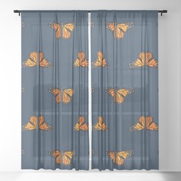 Monarch Butterfly Sheer Curtain