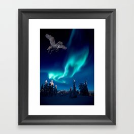 Pegasus Aurora Borialis Framed Art Print