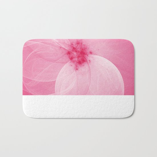 Pink Fairy Blossom Fractal Bath Mat