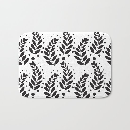 leaf pattern Bath Mat