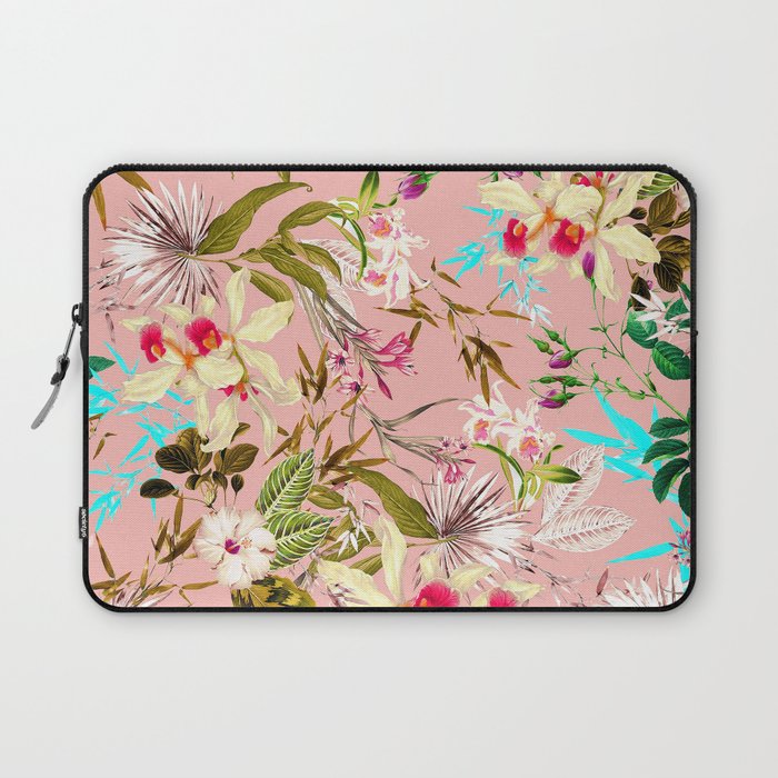 Gardenia | Vintage Botanical Nature Pattern | Blush Boho Plants Garden Floral Laptop Sleeve
