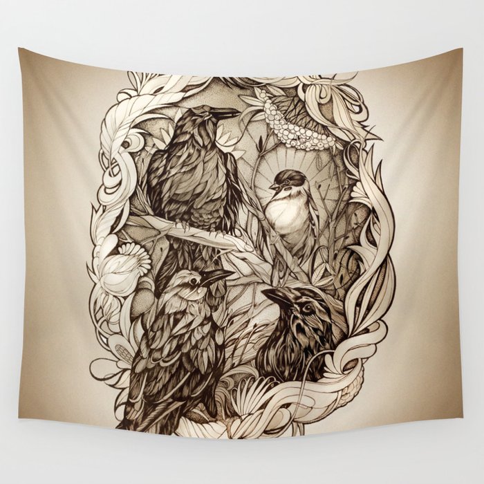 Crow Wall Tapestry