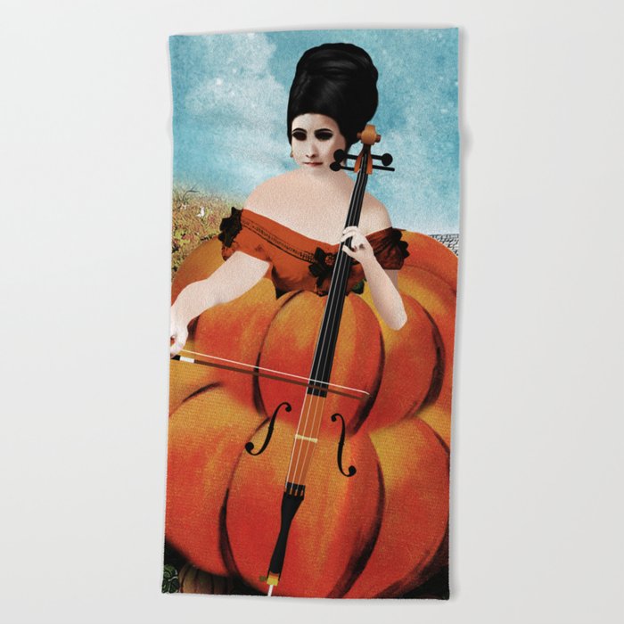 A strange pumpkin Beach Towel