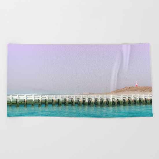 North Sea Pier Beach Towel